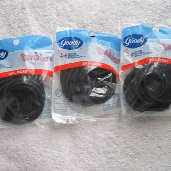 17 Black Goody Ouchless Ponytailer Hair Bands No Metal Elastics 2004 Old Formula - Picture 6 of 8